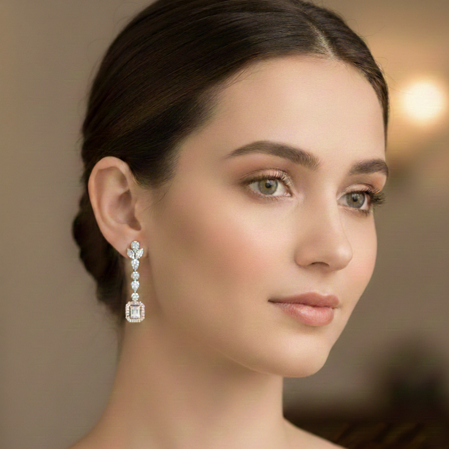 Lurea Grace Diamond Dangler Earrings - 3