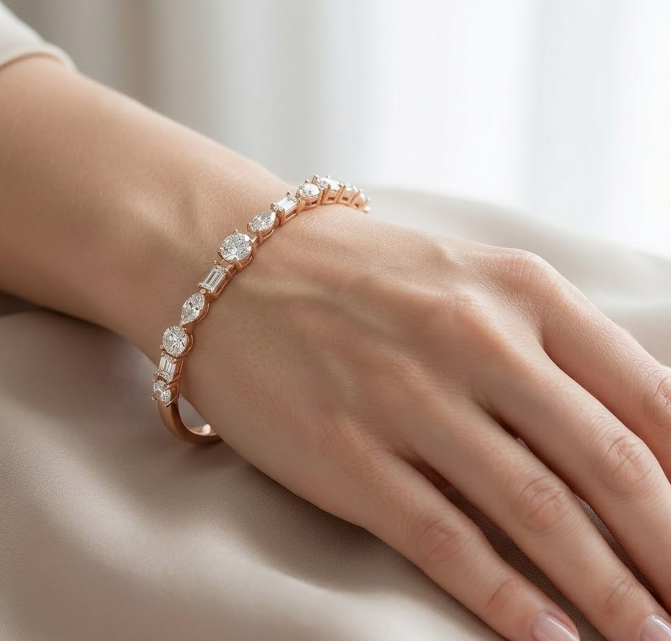 Diamond Elegant Box Chain Bracelet - 3