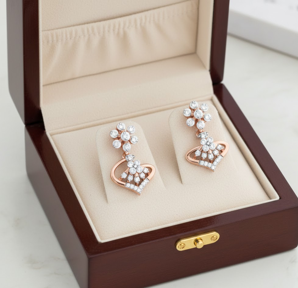 Roselle Spark Diamond Dangles