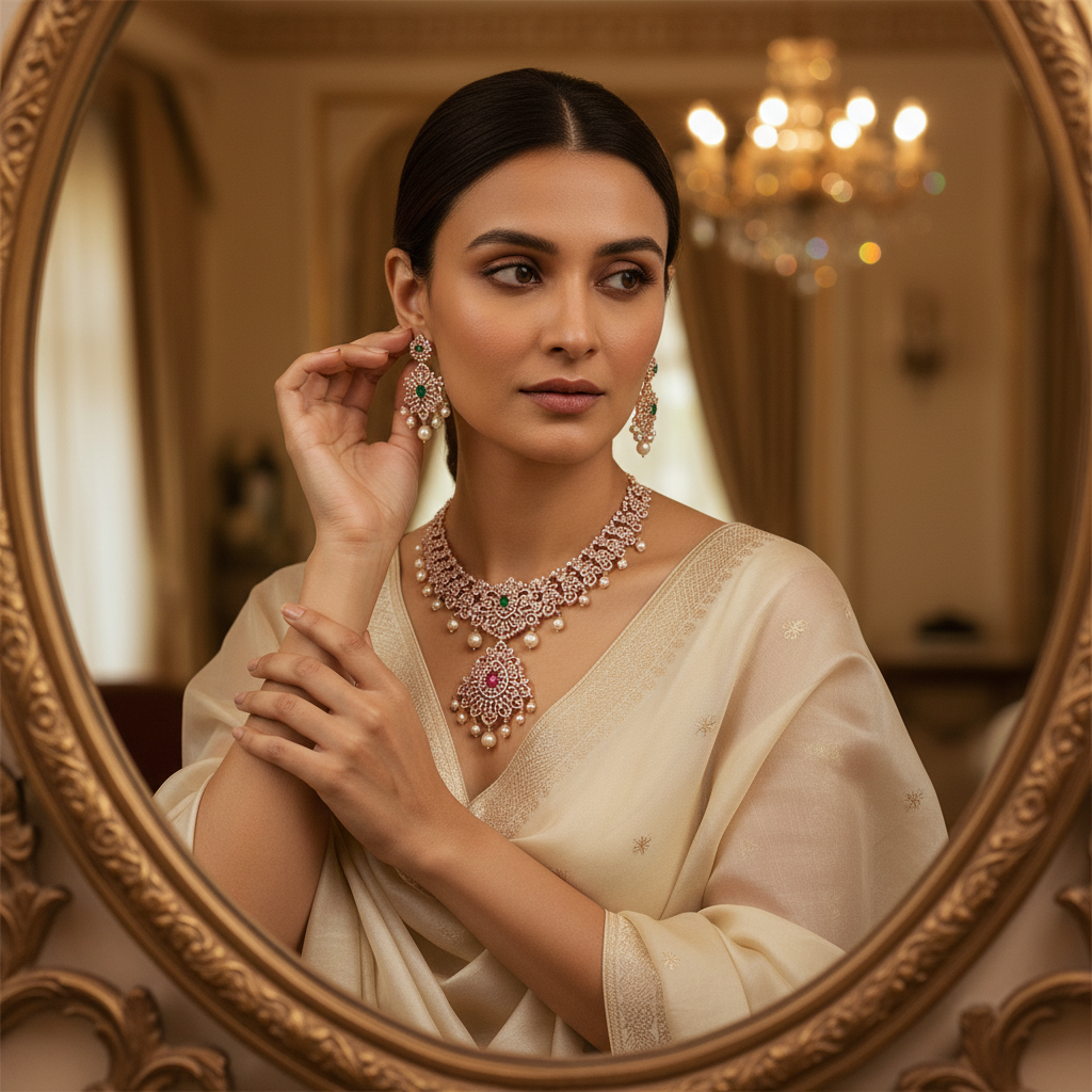 Classic Diamond Classic Necklace Set