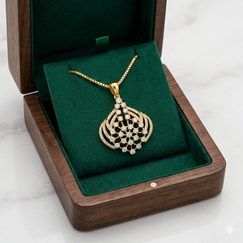 Diamond Bloom Radiance Pendant - 3
