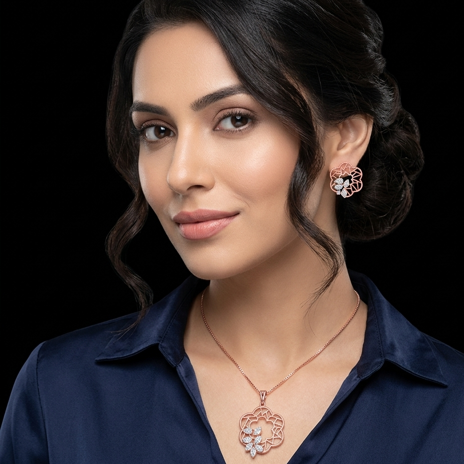 Grand Spark Diamond Pendant Set