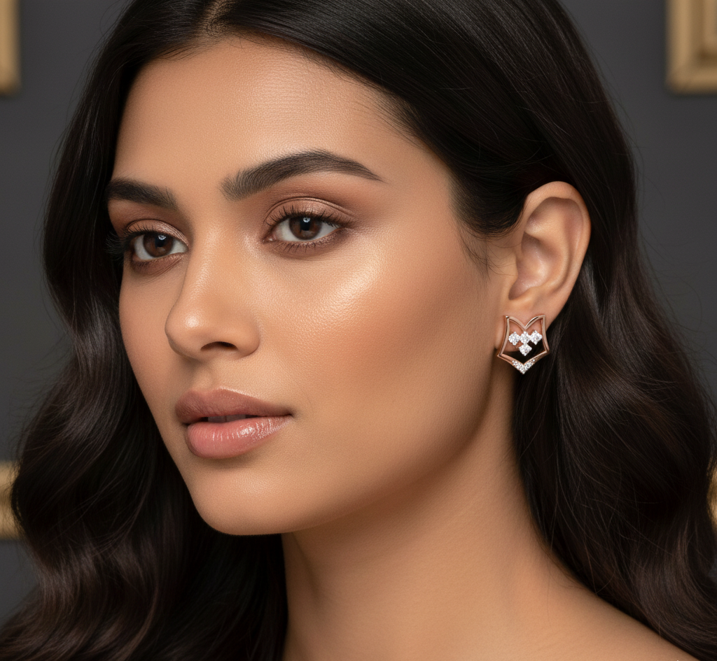 Premium Look Diamond Stud Earrings