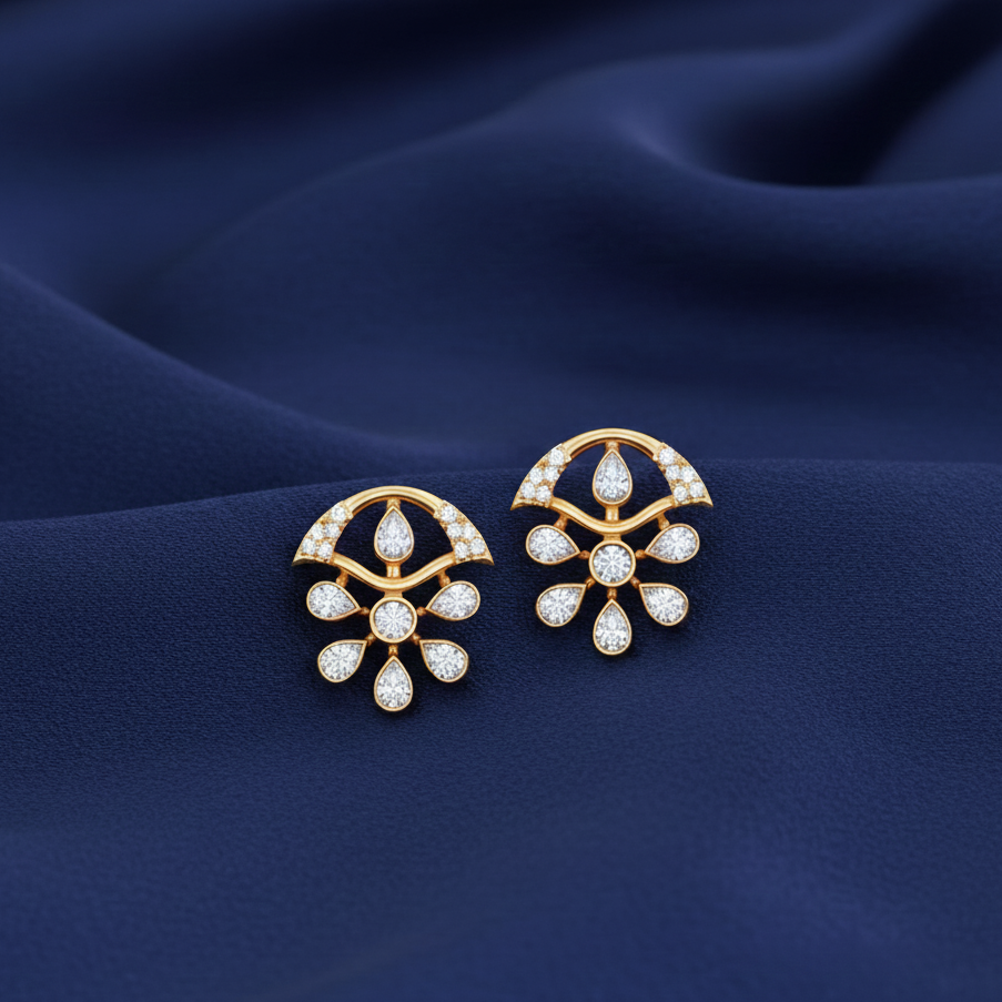 Signature Elegance Diamond Stud Earrings