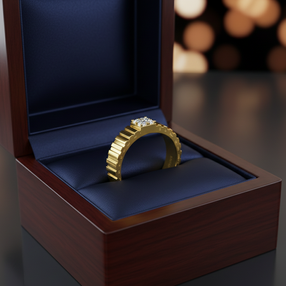 Luxe Gentleman Diamond Ring - 5