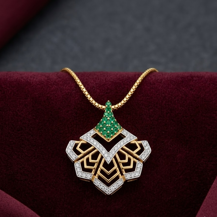 Frostveil Diamond Pendant