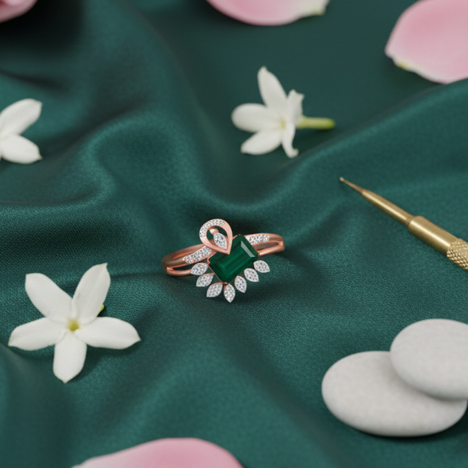 Regal Luxe Petal Diamond Ring - 3