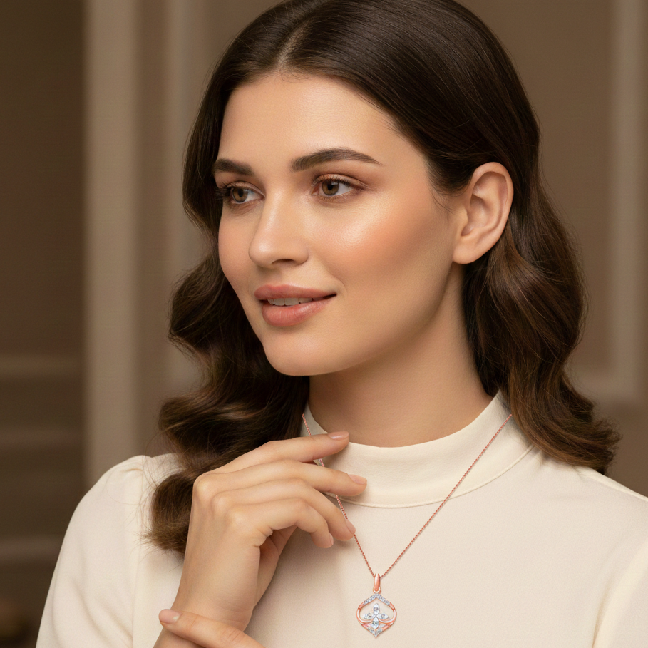 Luxe Spark Drop Diamond Pendant