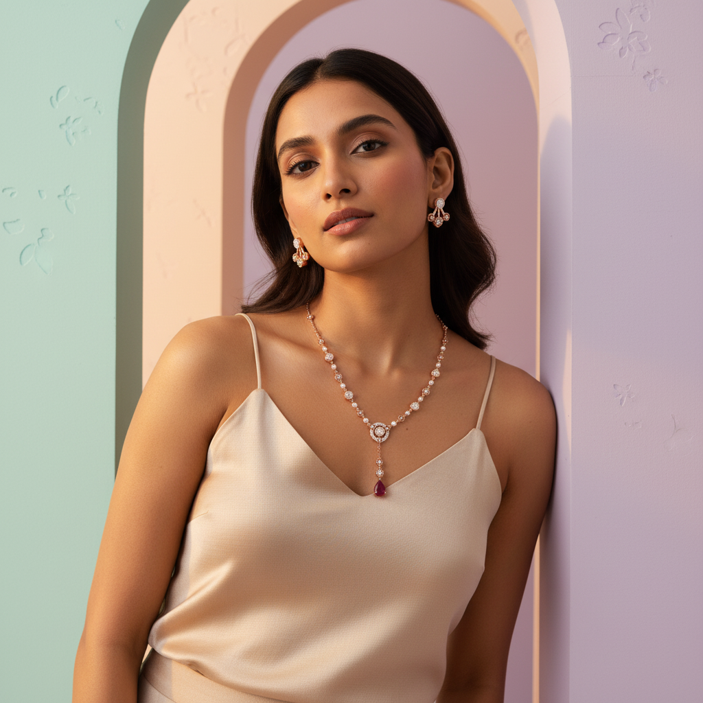 Grand Diamond Shine Necklace Set