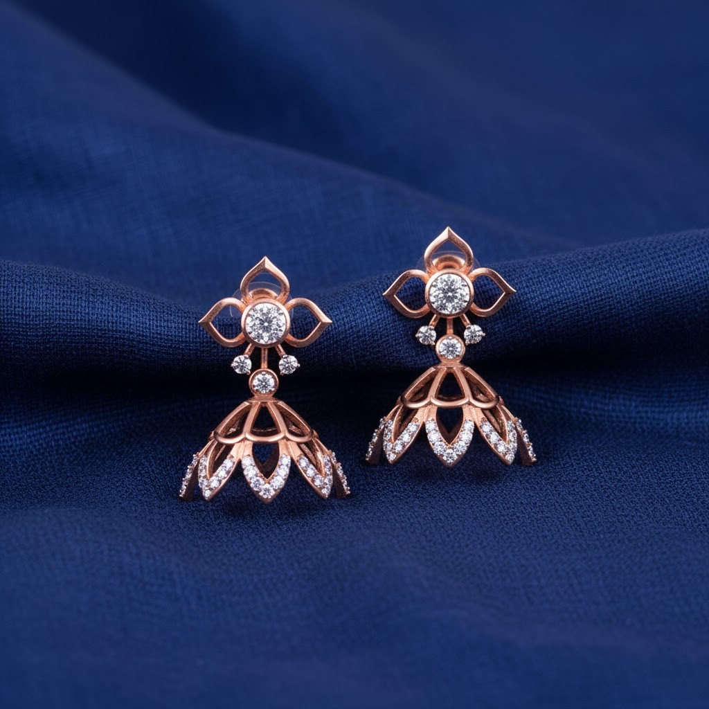 Fashion Trend Diamond Jhumkis