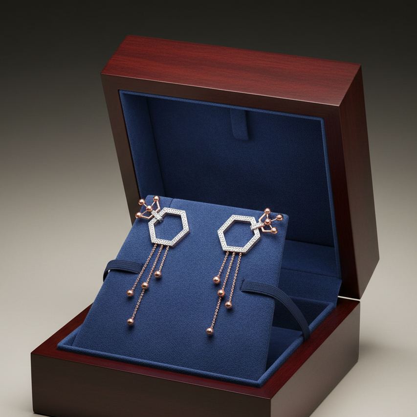 Classic Diamond Hanging Earrings