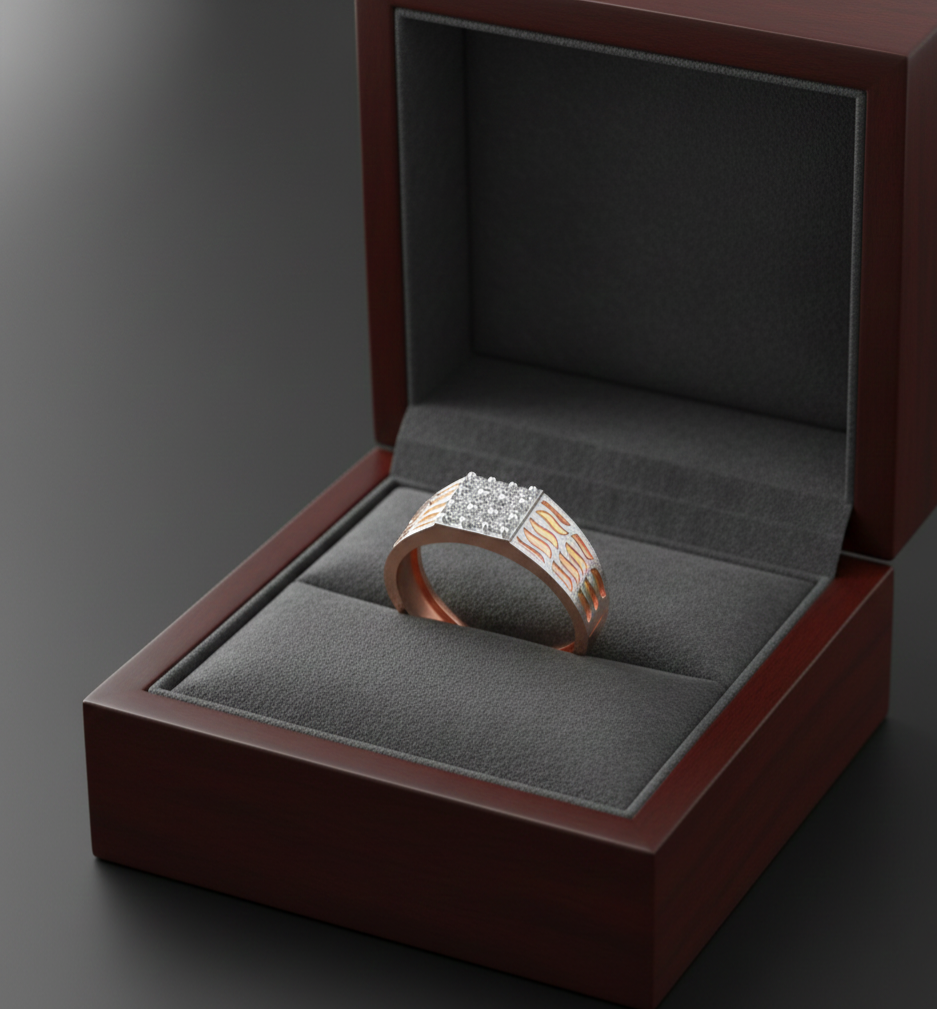 Premium Elite Diamond Gents Ring