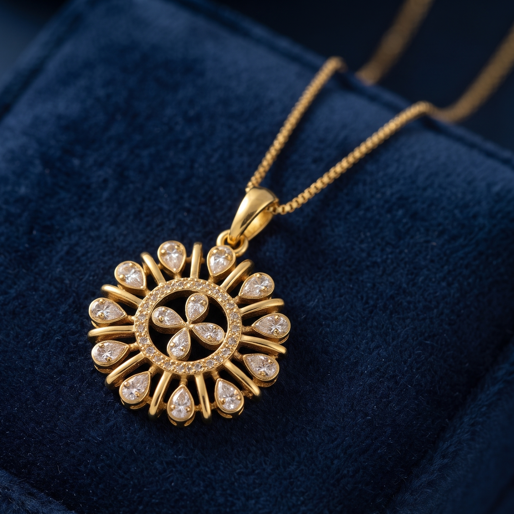 Radiant Solitaire Diamond Pendant