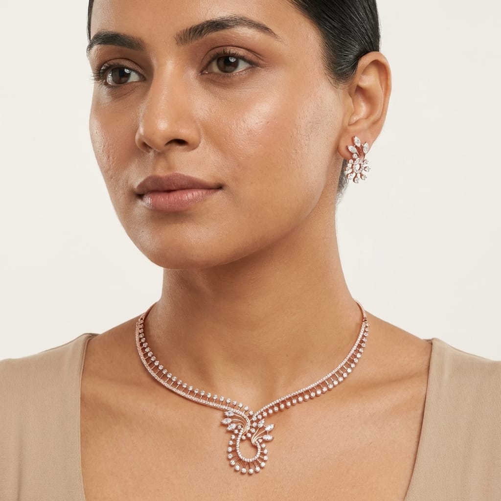 Imperial Diamond Elegance Necklace Set - 4
