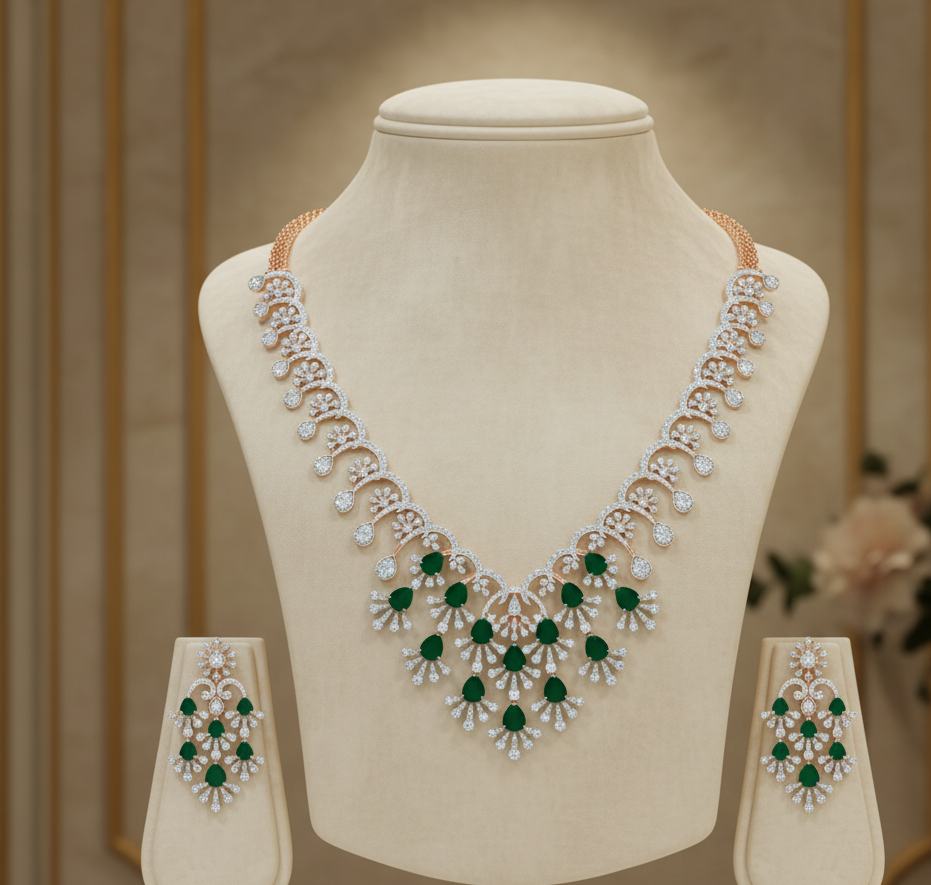 Royal Aura Diamond Necklace for Celebrations
