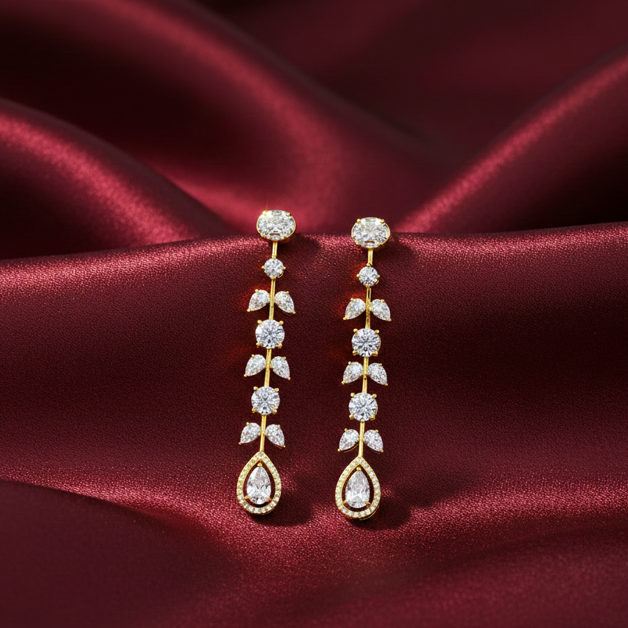 Modern Chic Diamond Stud Earrings