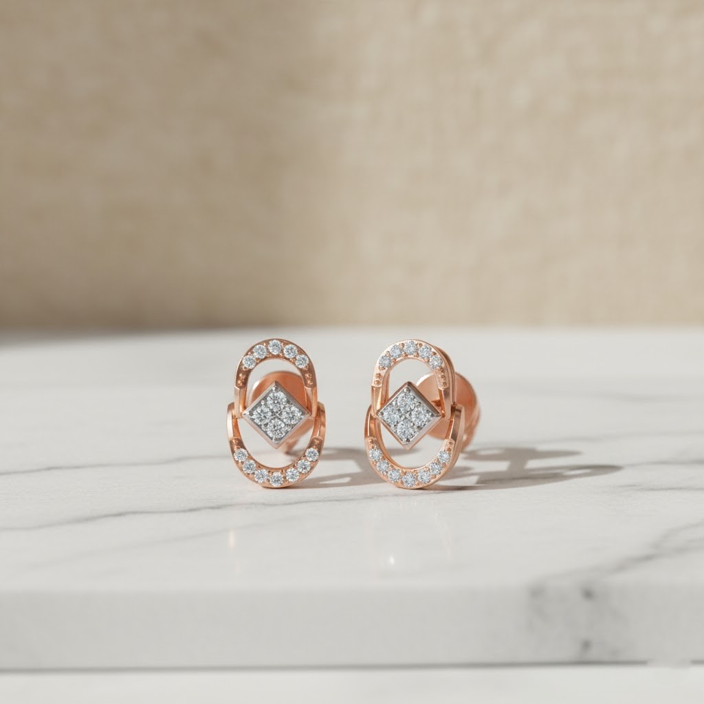 Partywear Diamond Stud Earrings