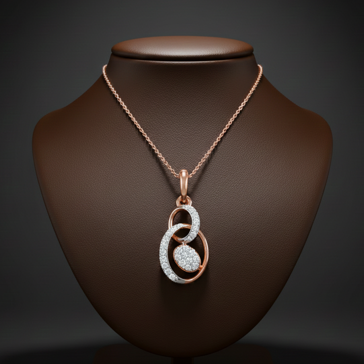 Handcrafted Elegant Diamond Pendant - 3