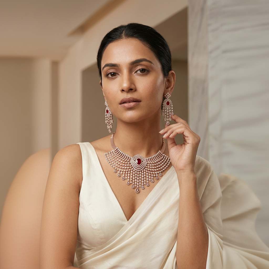 Classic Glow Bridal Diamond Necklace - 3