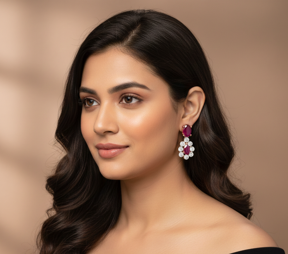 Thalina Radiant Diamond Dangler Earrings