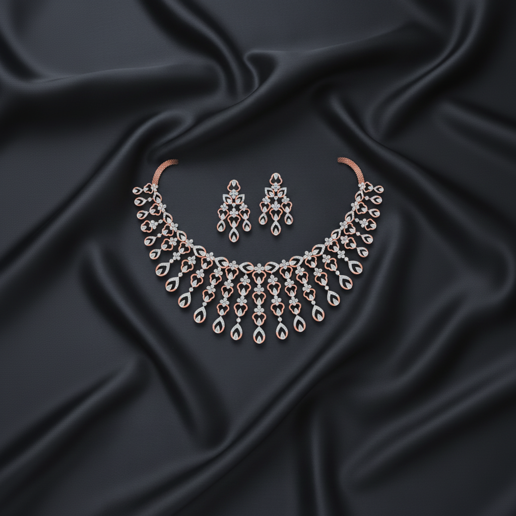 Elegant Aura Diamond Bridal Necklace