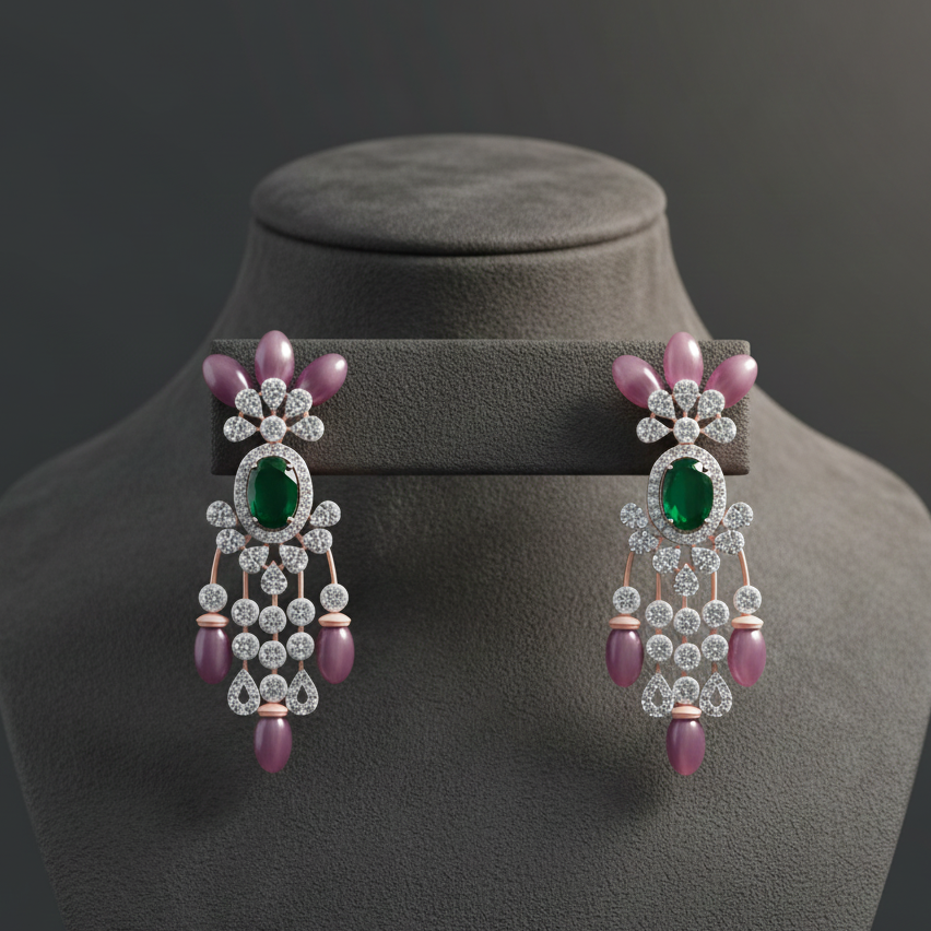 Classic Spark Diamond Dangle Earrings - 3