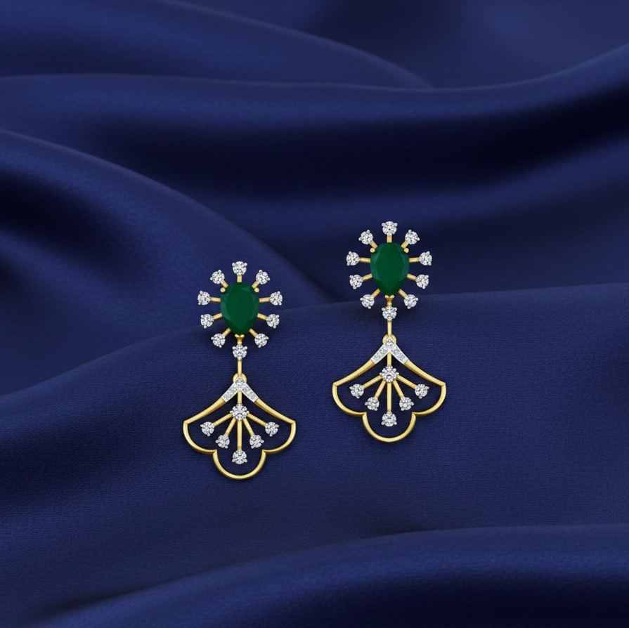 Classic Shine Diamond Dangle Earrings