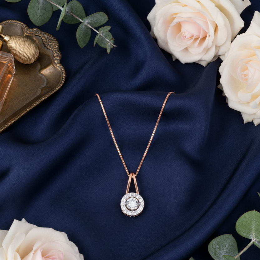 Elegant Teardrop Diamond Pendant