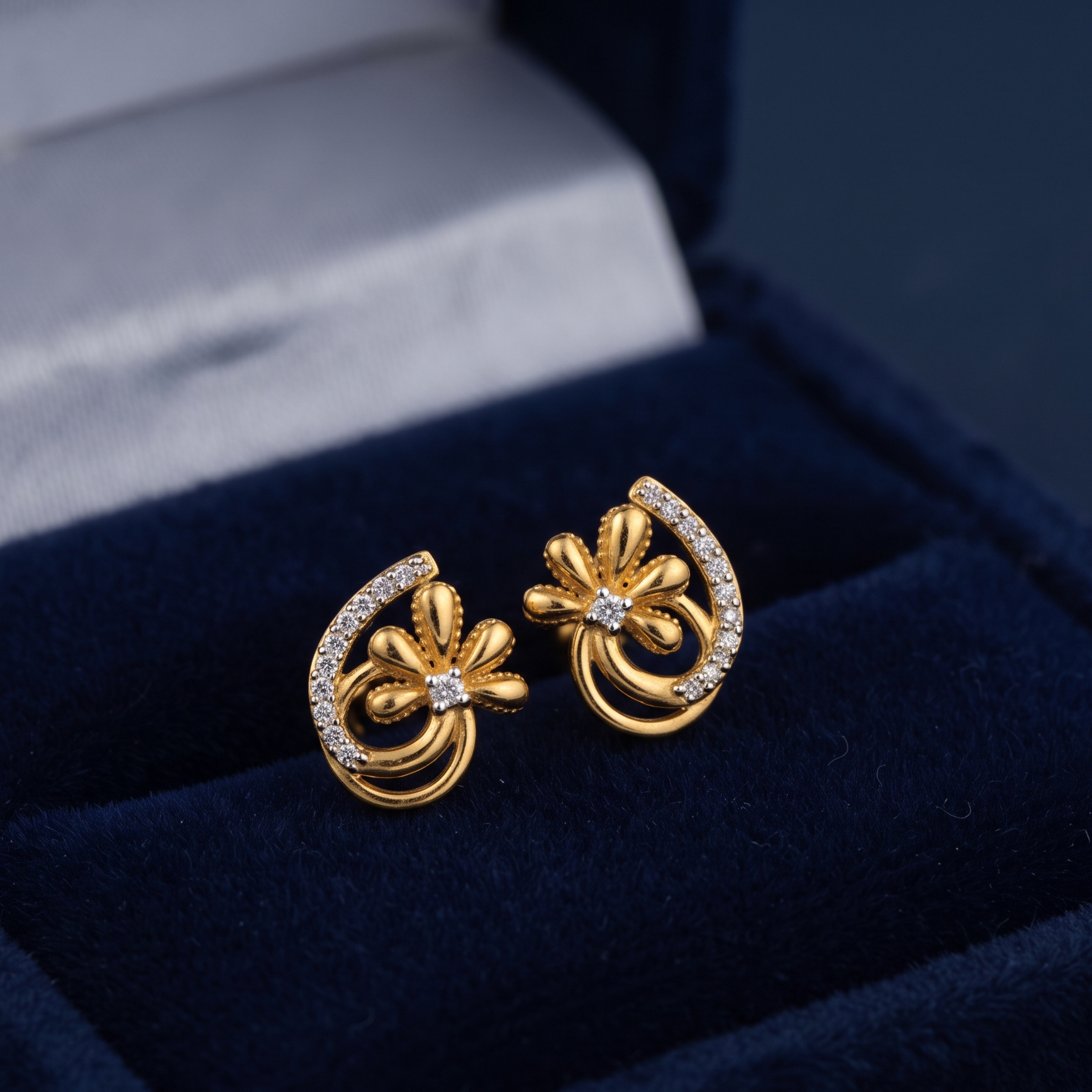 Classic Round-Cut Diamond Earrings