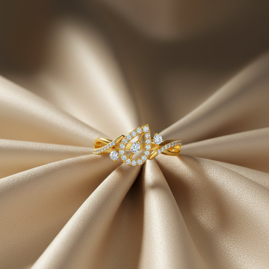 Diamond Crown Bloom Ring