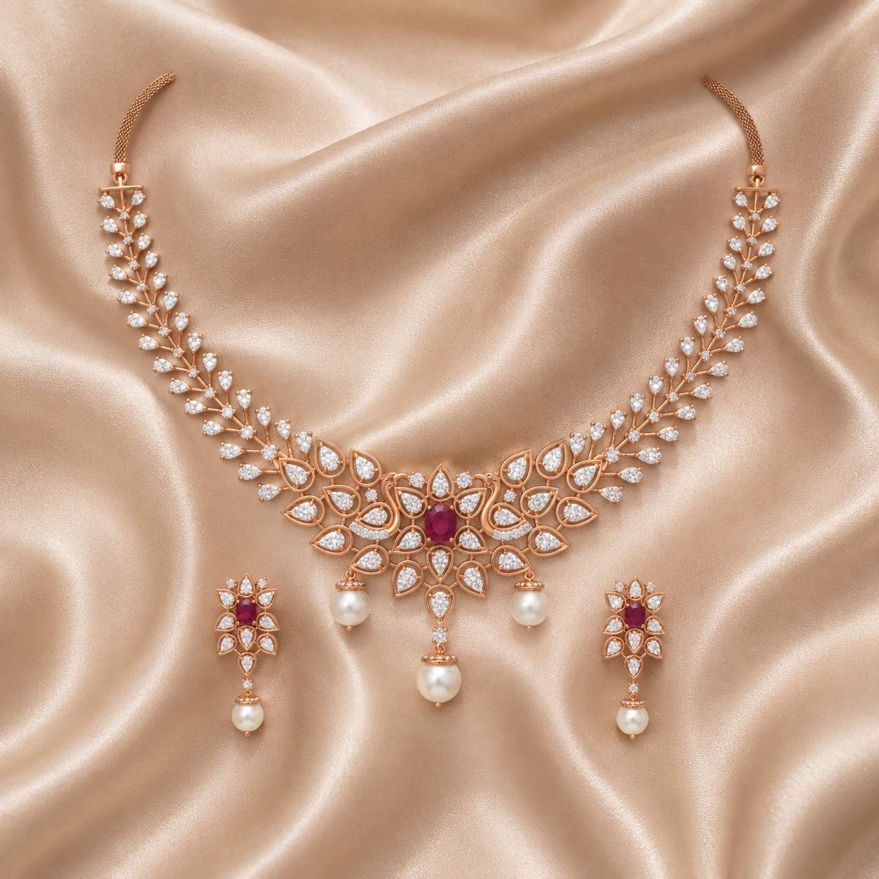 Timeless Diamond Elegance Necklace Set