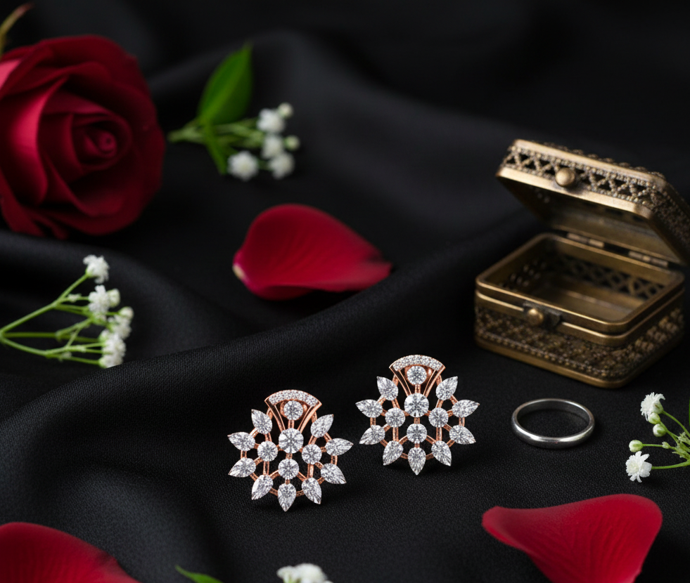 Premium Diamond Stud Earrings for Women
