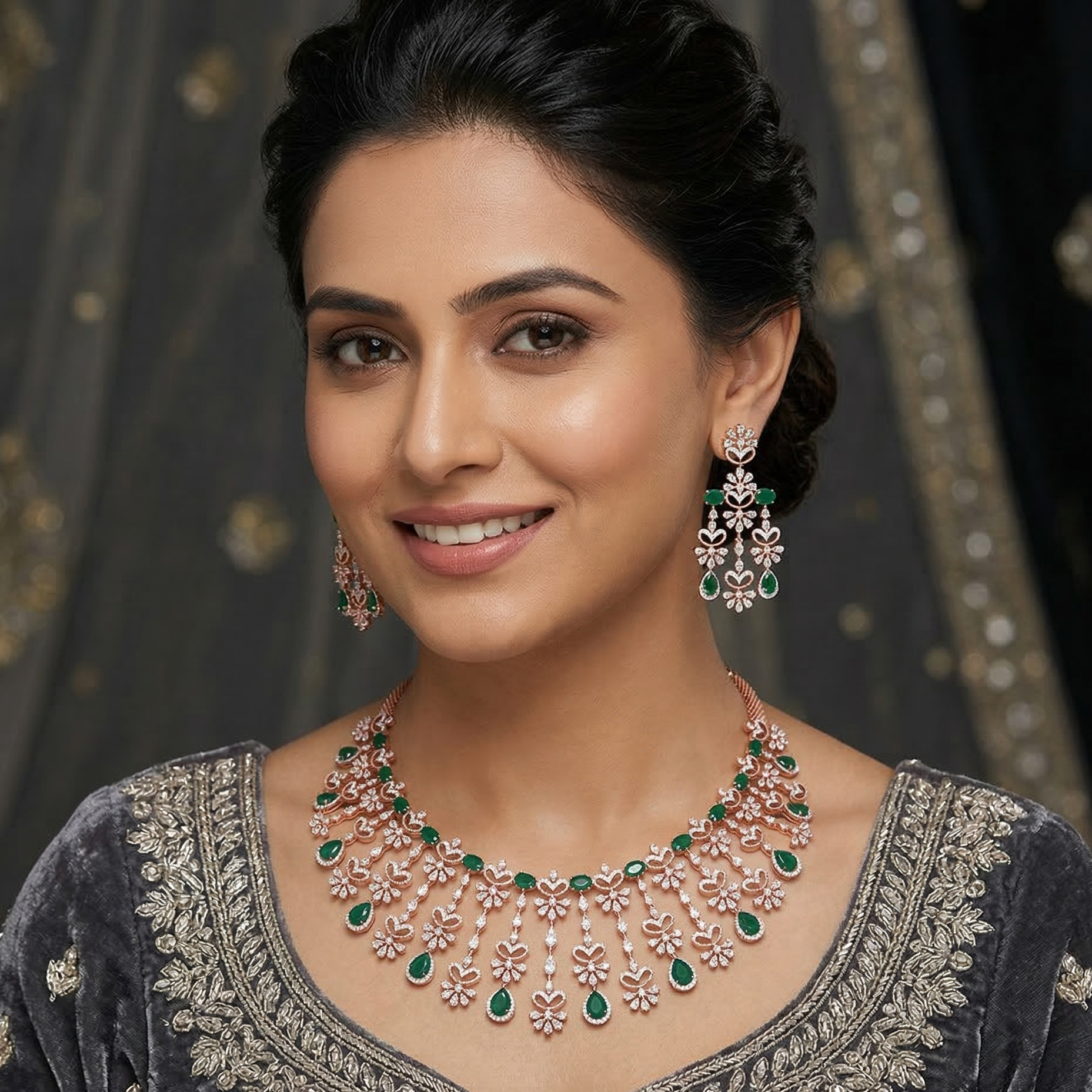 Graceful Diamond Bridal Necklace Collection - 3