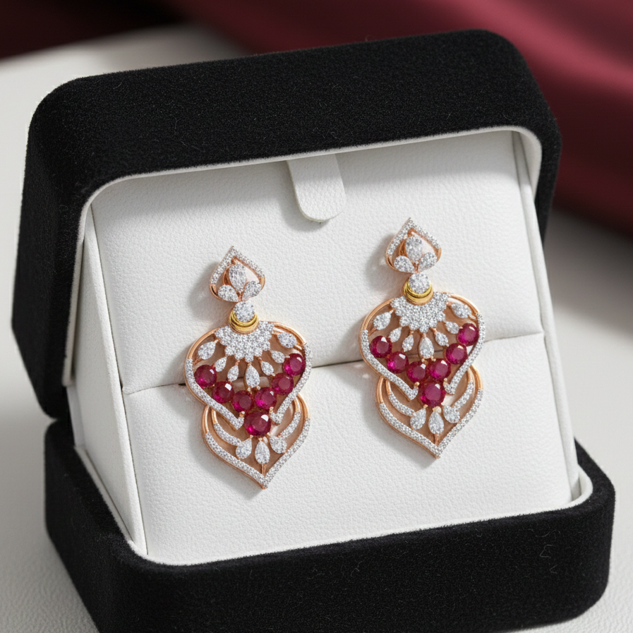 Luxe Spark Diamond Drop Earrings