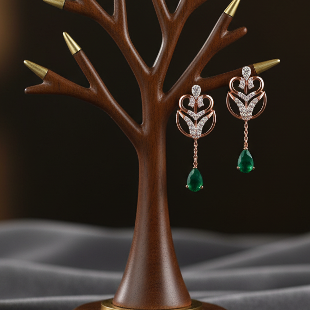 Starlit Shine Diamond Drop Earrings - 3