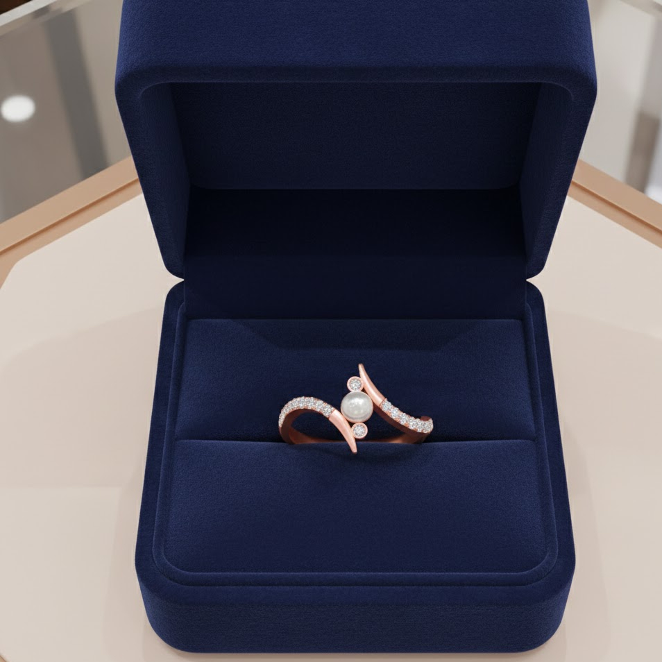 Radiant Crown Diamond Ladies Ring