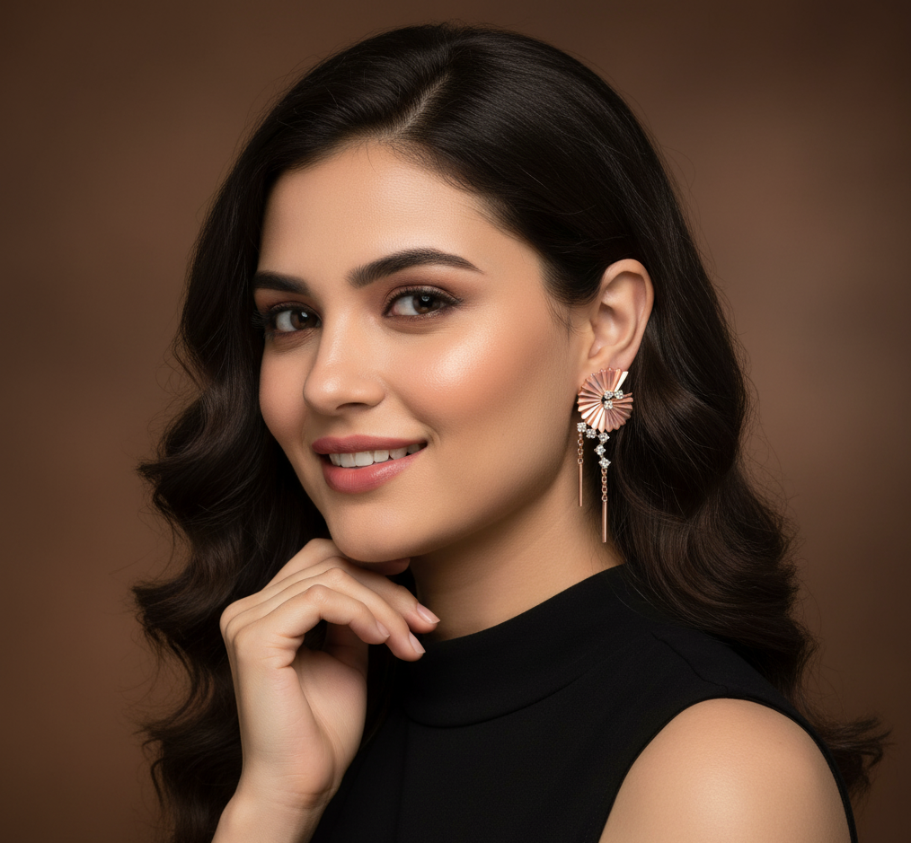 Premium Diamond Dangle Earrings