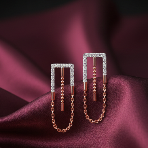 Aura Swing Dangler Diamond Earrings