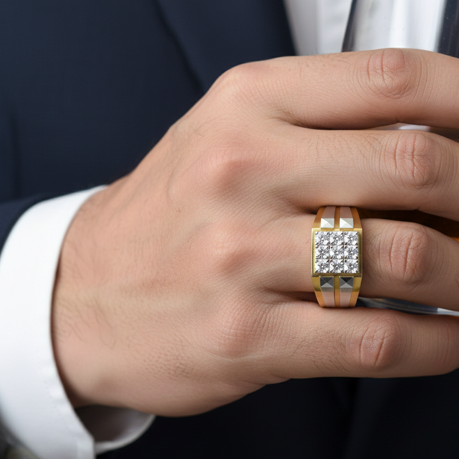 Royal Edge Diamond Gents Ring