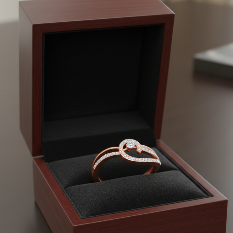 Radiant Crown Luxe Diamond Ring