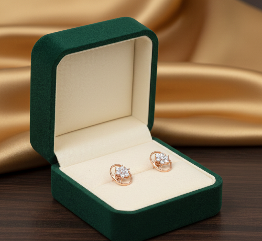 Classic Brilliant Cut Diamond Stud Earrings - 3