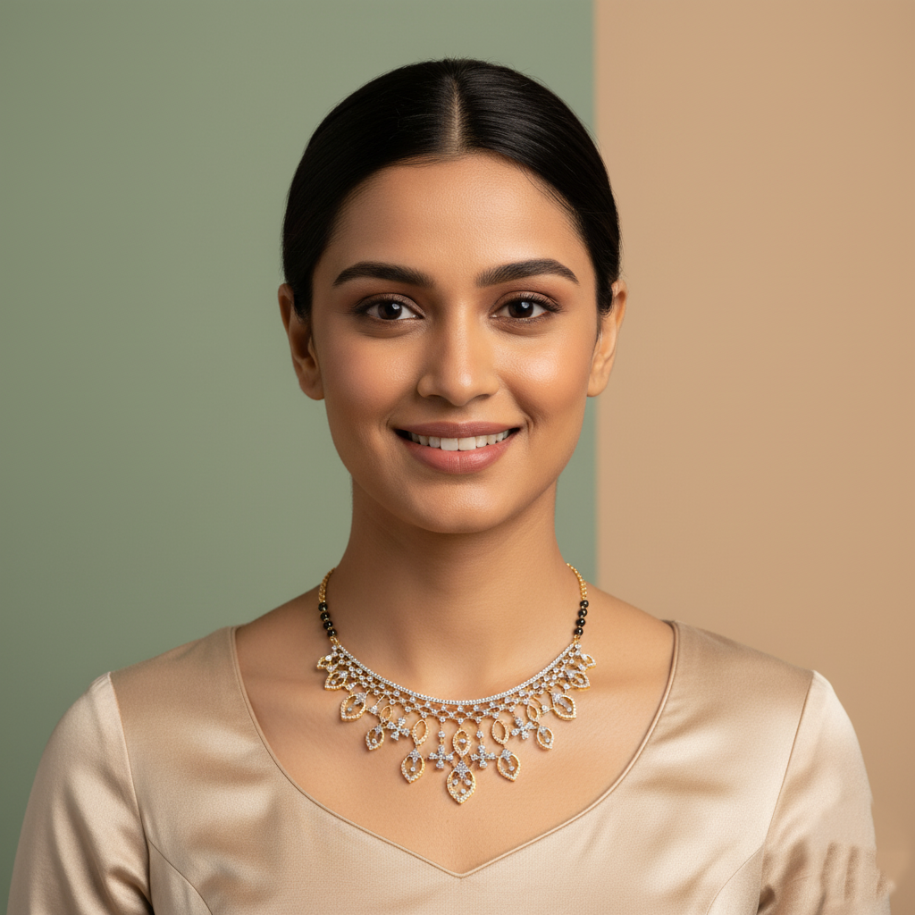 Glam Gold Diamond Tanmaniya for Weddings - 3