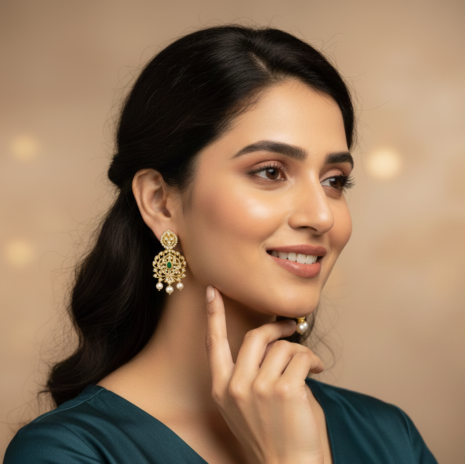 High Shine Diamond Drop Earrings - 3