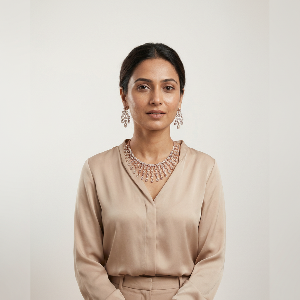 Elegant Aura Diamond Bridal Necklace - 3
