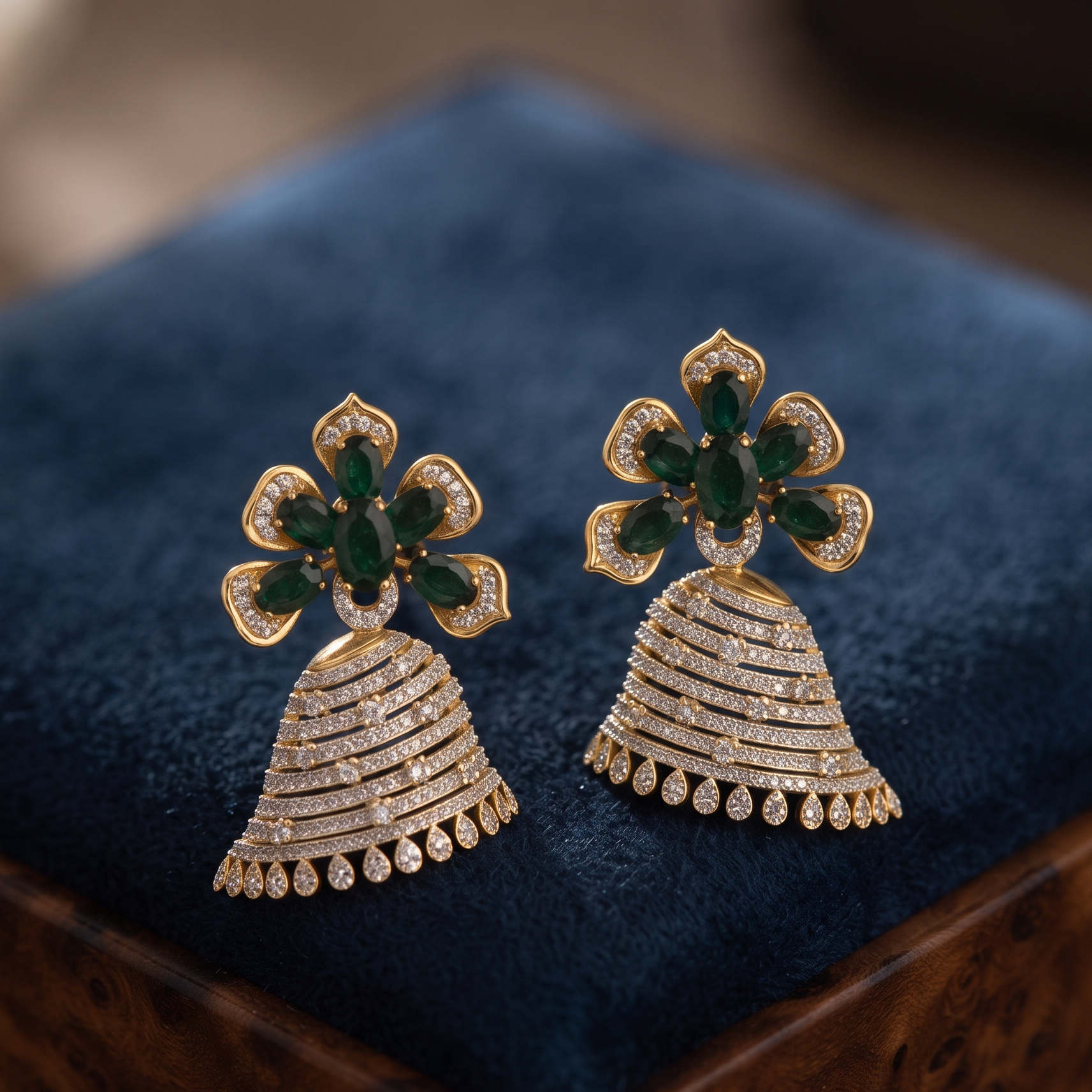 Sparkling Heart-Shaped Diamond Earrings