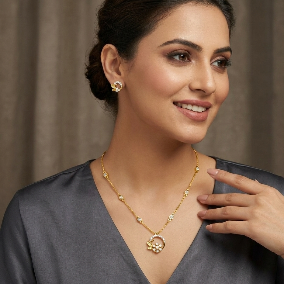 Elegant Diamond Grace Necklace Set