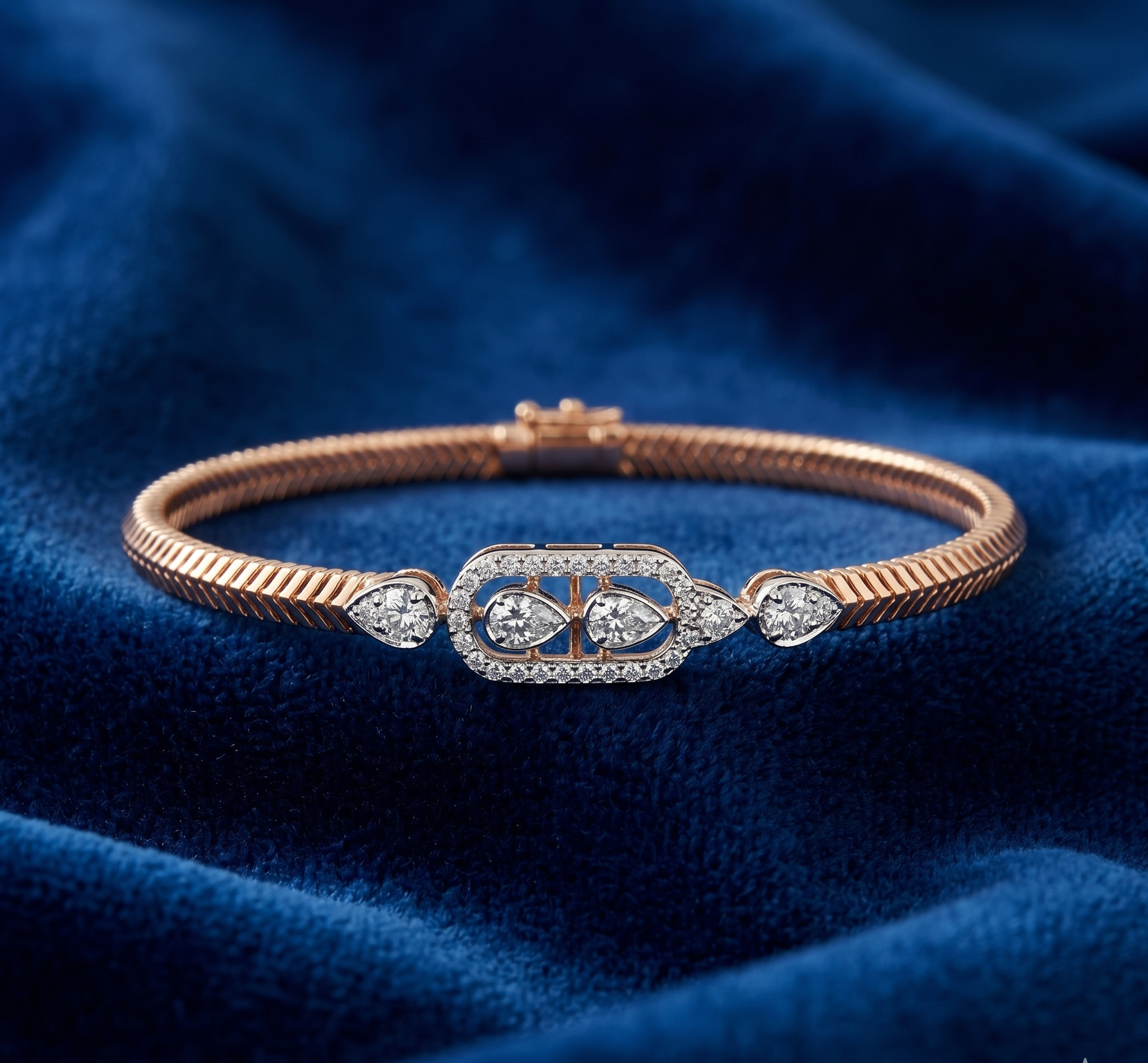 Diamond Open Cuff Bracelet