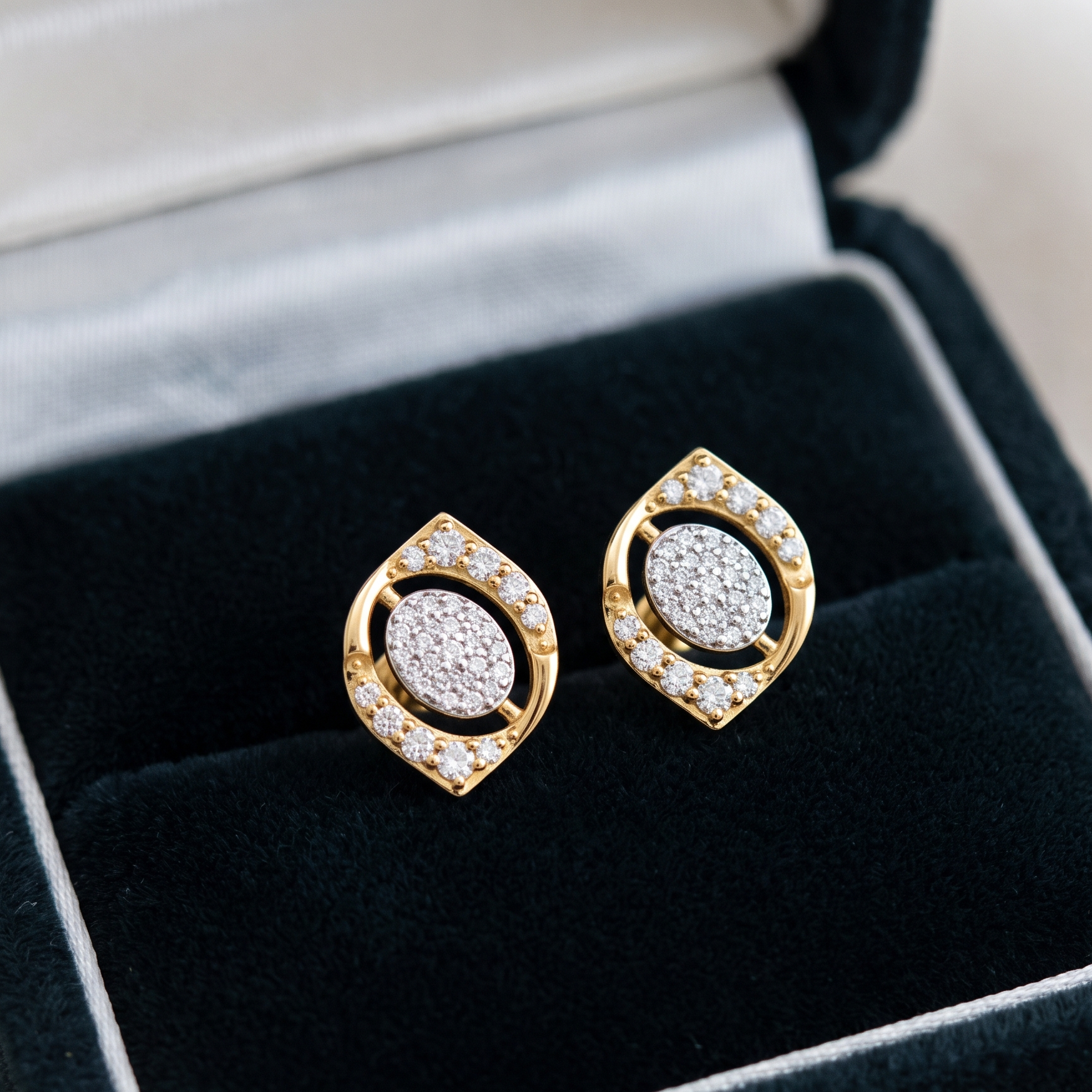 Elegant Teardrop Diamond Earrings