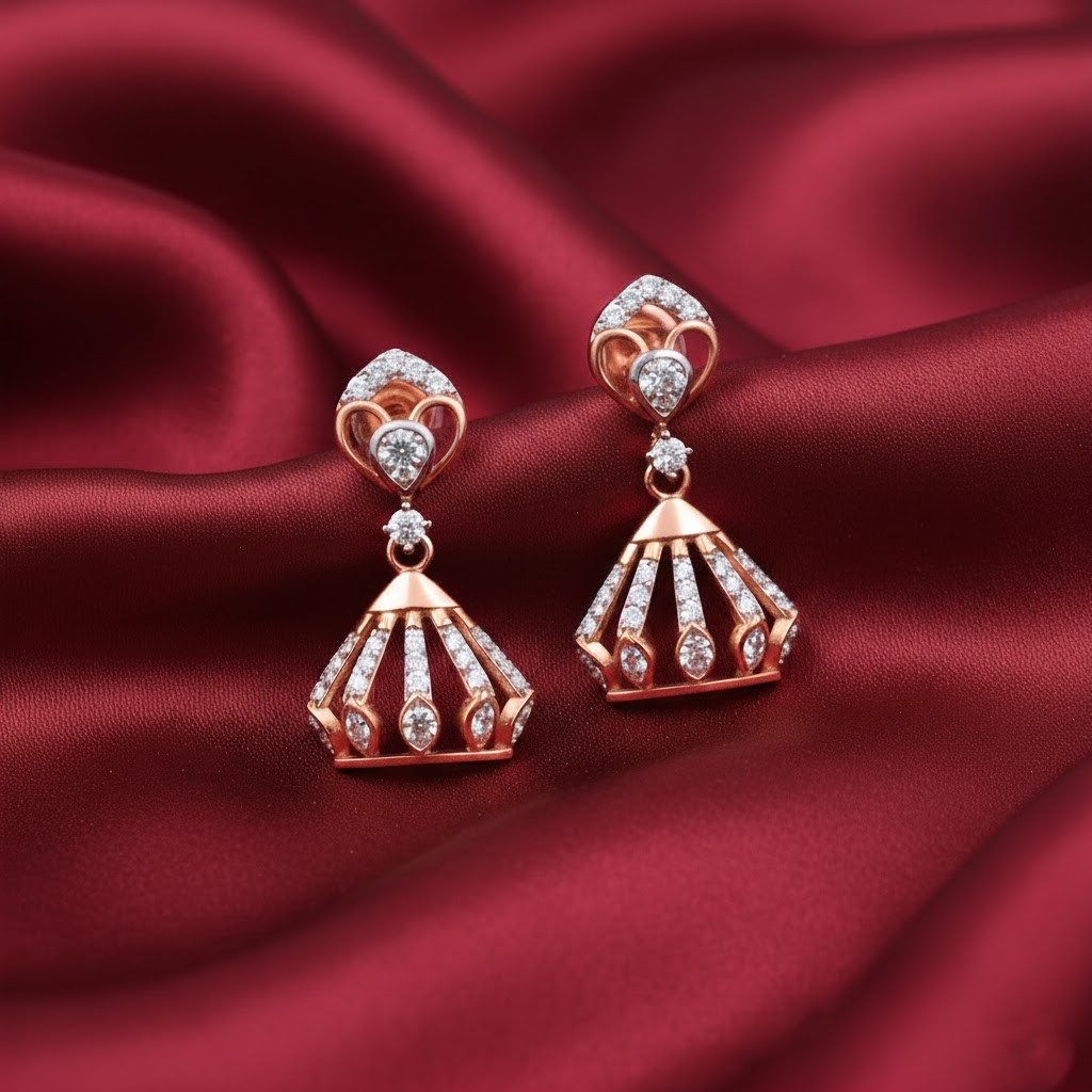 Festive Shine Diamond Jhumkis