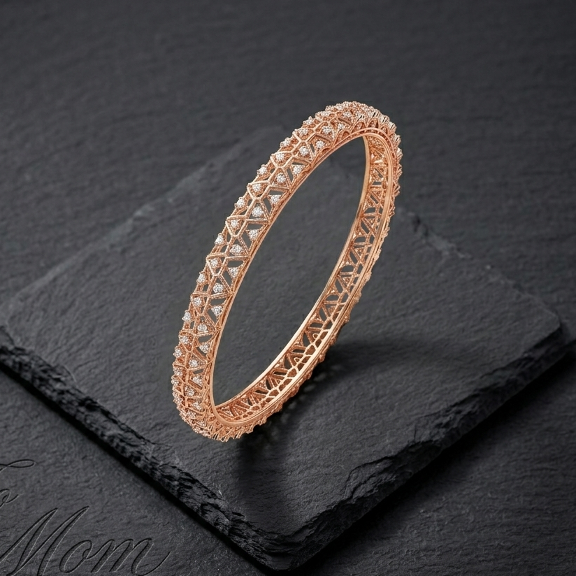Premium Gold Diamond Bangles